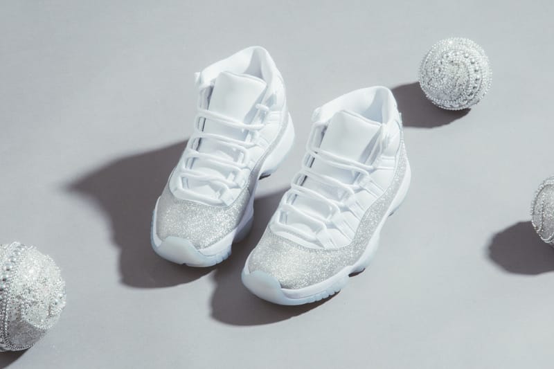 glitter and white jordans