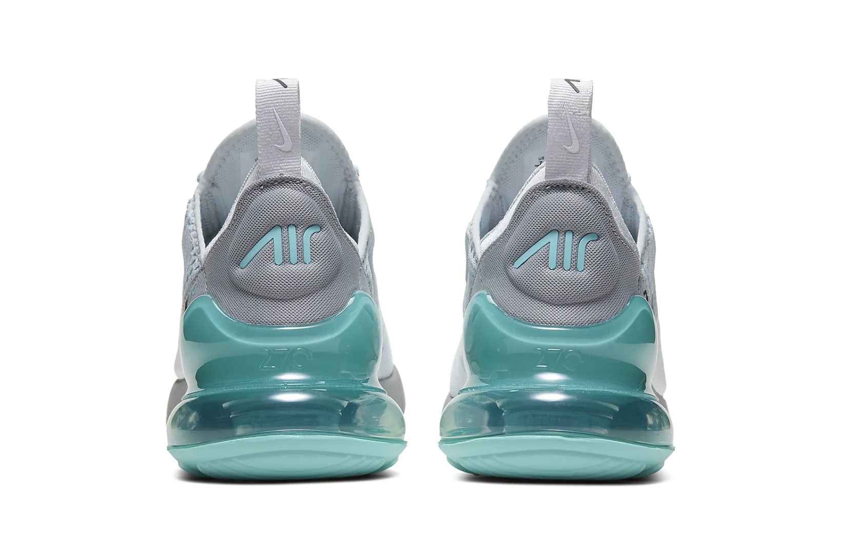 nike air max 270 womens sneakers aqua blue grey white aurora pure platinum shoes footwear  