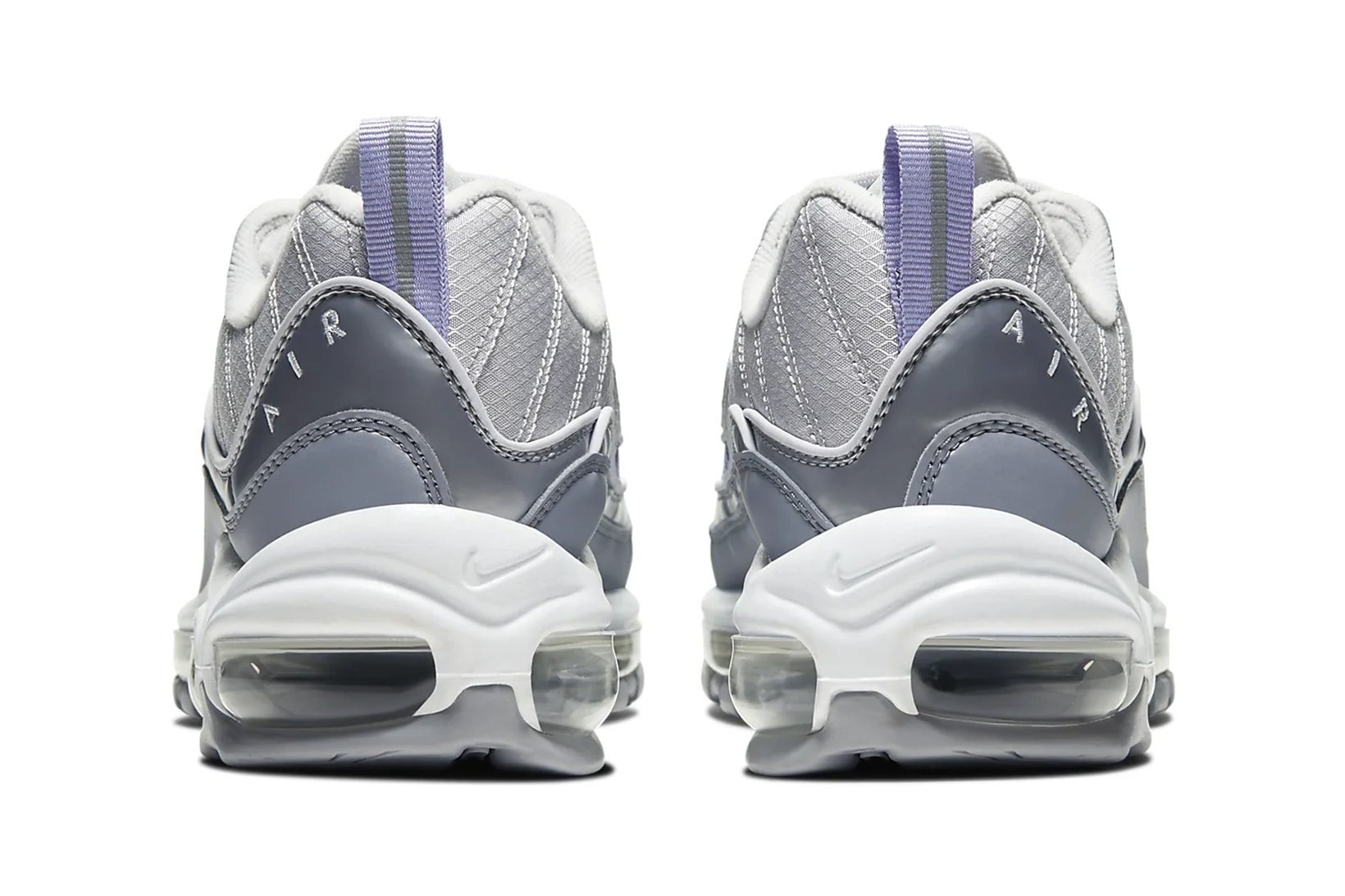 nike air max 98 womens sneakers vast grey metallic platinum wolf grey purple agate shoes footwear sneakerhead