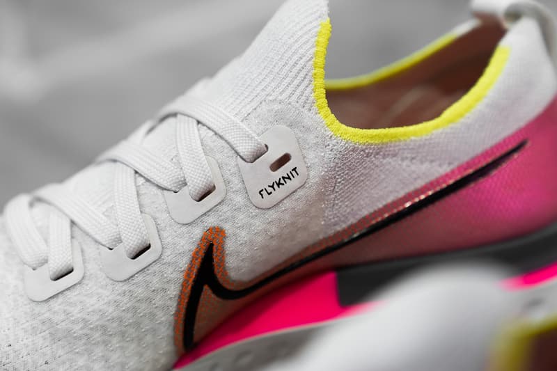nike react infinity run sneakers white pink neon yellow shoes footwear sneakerhead