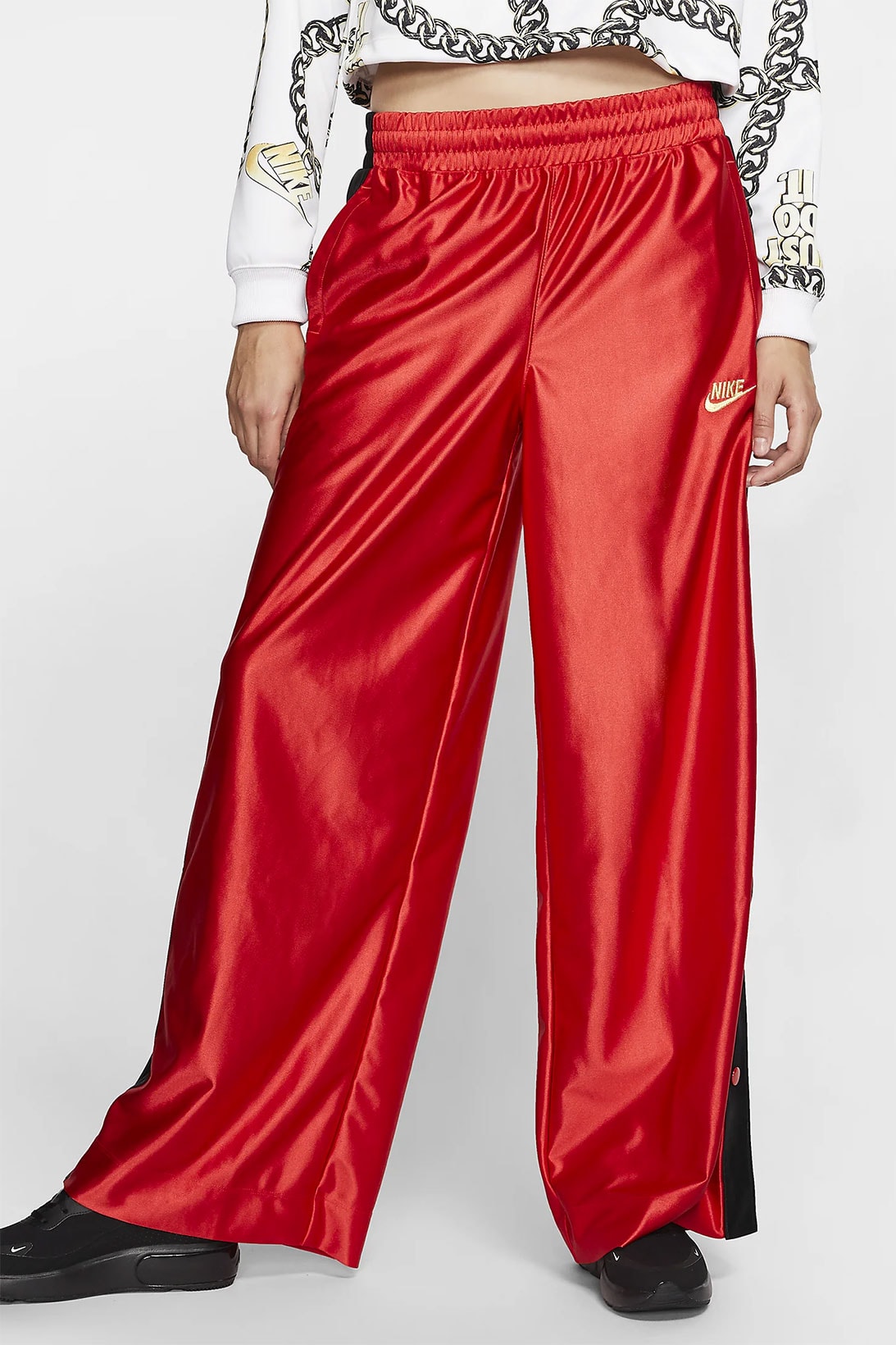 Satin Wide Leg Track Pants by adidas Originals Online, THE ICONIC
