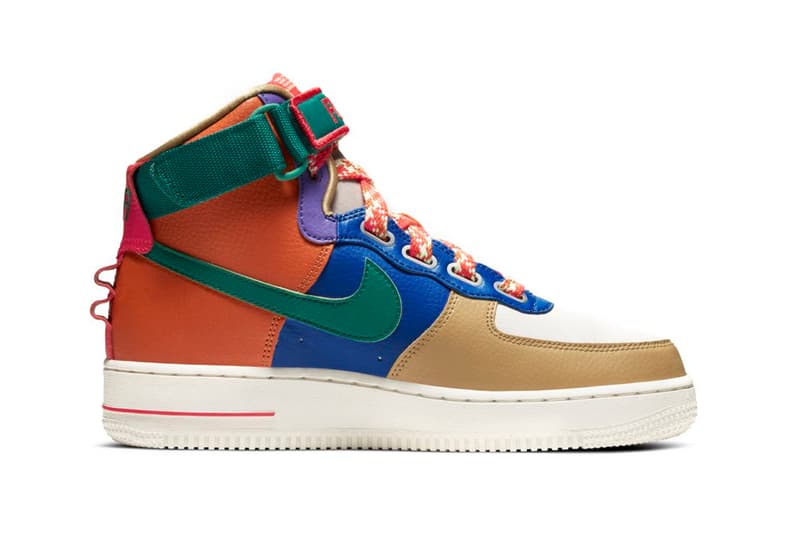 Nike Women's Air Force 1 High Utility Multicolor Purple Green Orange