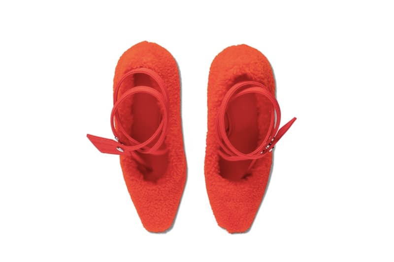 Off-White Shearling Zip-Tie Pumps Virgil Abloh Heels Shoes Cozy Fleece
