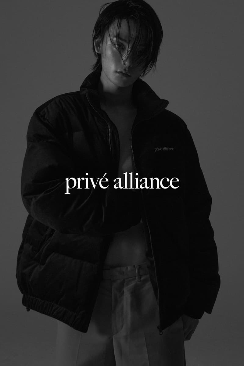Privé by Baekhyun Fall Winter 2019 Collection Campaign Logo Puffer