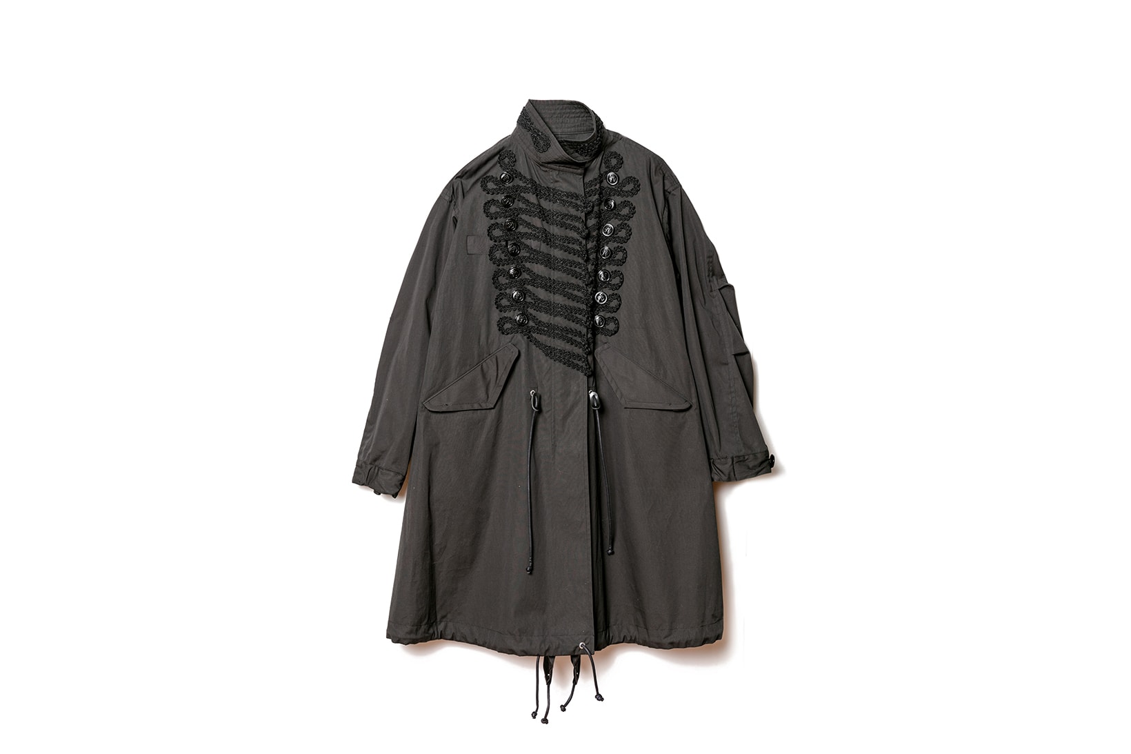 sacai dover street market exclusive napoleon jacket mods style coat black khaki outerwear fall winter