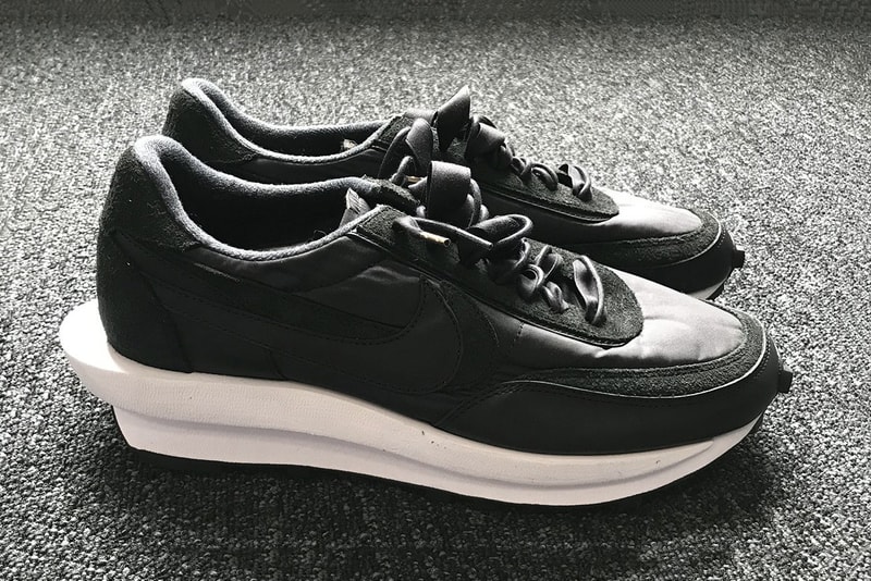 sacai  Nike LDWaffle Black Leather Suede White midsole Chitose Abe release date info sneakers trainers