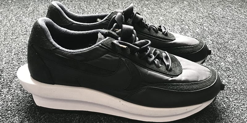 sacai x Nike LDWaffle Black Leather 