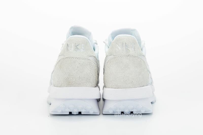 sacai x Nike LDWaffle "White" Closer Look Release Date Sneaker Chitose Abe Collaboration White Grey 