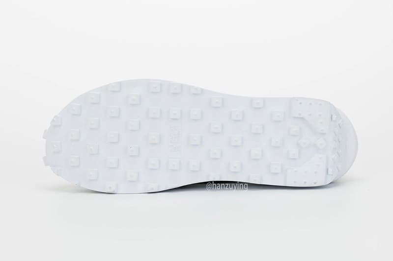 sacai x Nike LDWaffle "White" Closer Look Release Date Sneaker Chitose Abe Collaboration White Grey