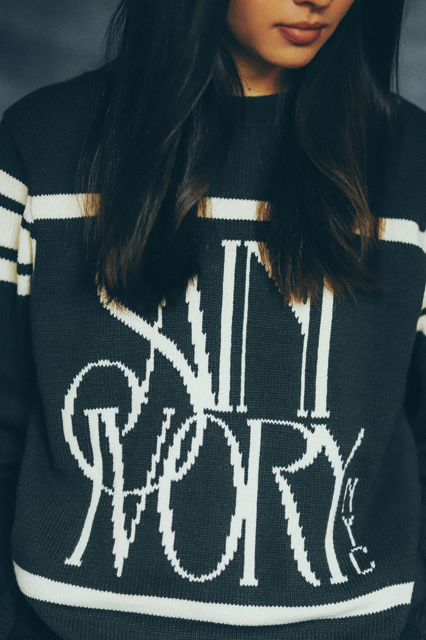 Saint Ivory NYC Semester 1 Collection Script Logo Sweater