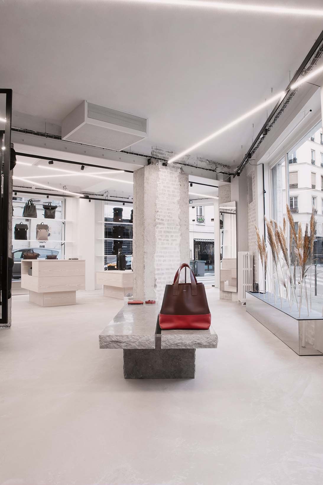 Sandqvist Paris Flagship Store Interior Design Wingårhs Marais Stockholm Sweden Bags Accessories Sustainable