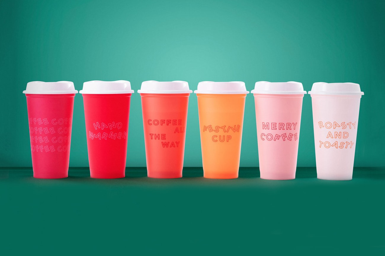 Starbucks Holiday 2019 Reusable Cups Ombre Red Pink