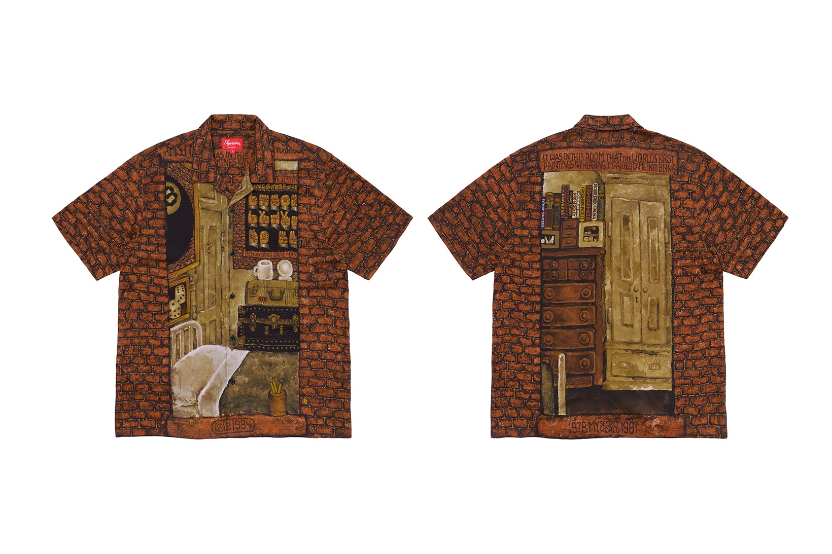 Martin Wong x Supreme Collection Rayon Shirt Brick Brown