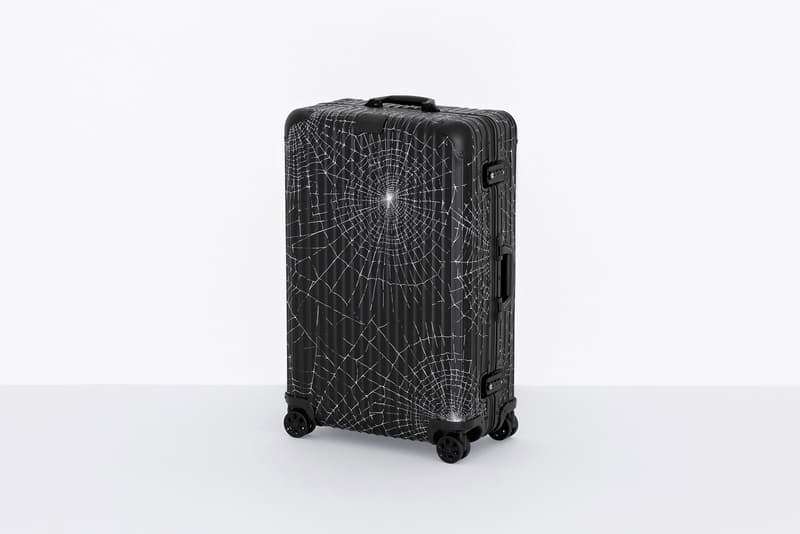 supreme rimowa collaboration suitcases check in carry on black bags travel