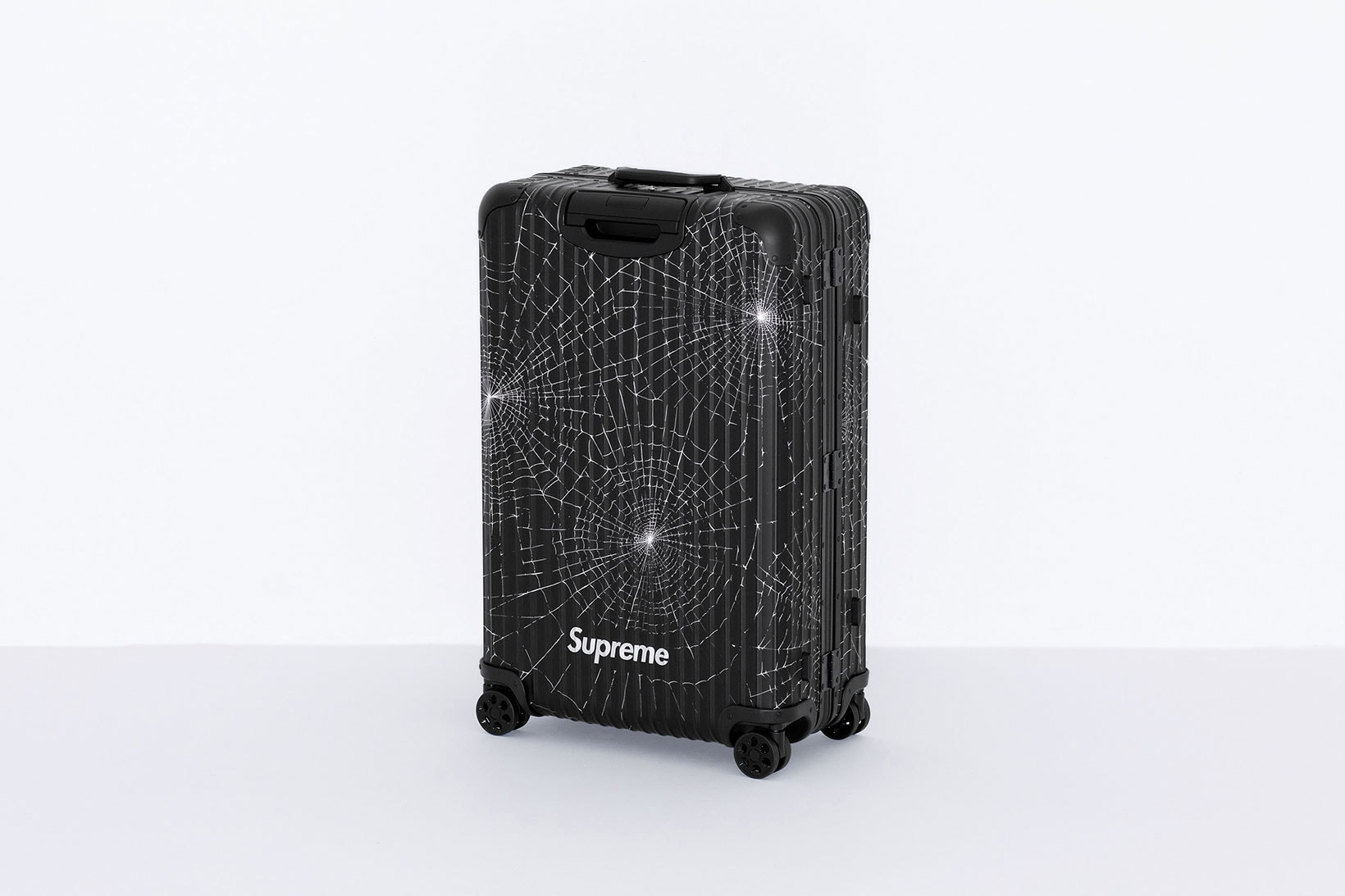 supreme rimowa collaboration suitcases check in carry on black bags travel