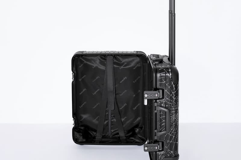 supreme rimowa collaboration suitcases check in carry on black bags travel