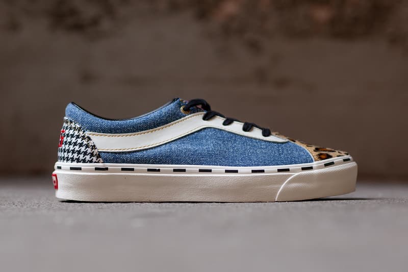 Vans Bold NI Bender Denim Marshmallow Leopard Ponyhair