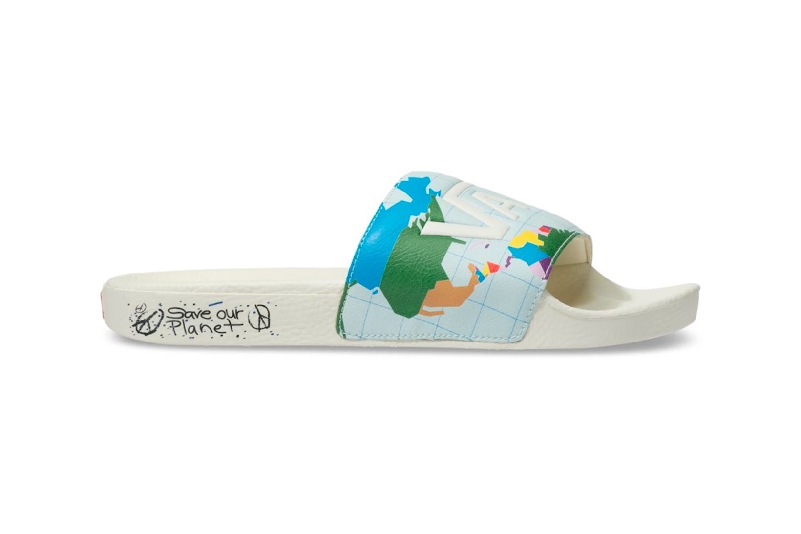 vans save our planet collection slideon slippers sneakers sustainability shoes footwear white