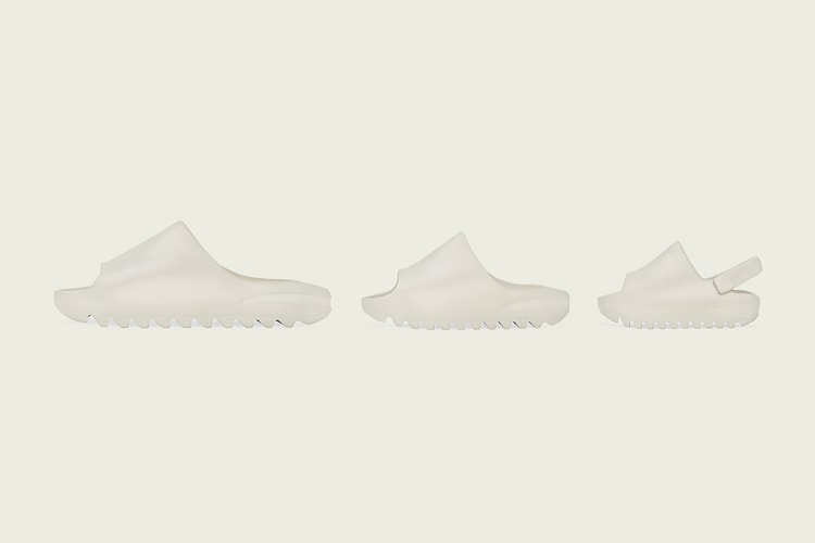 adidas and Kanye West Officially Unveil the YEEZY SLIDE "Bone" & "Resin"