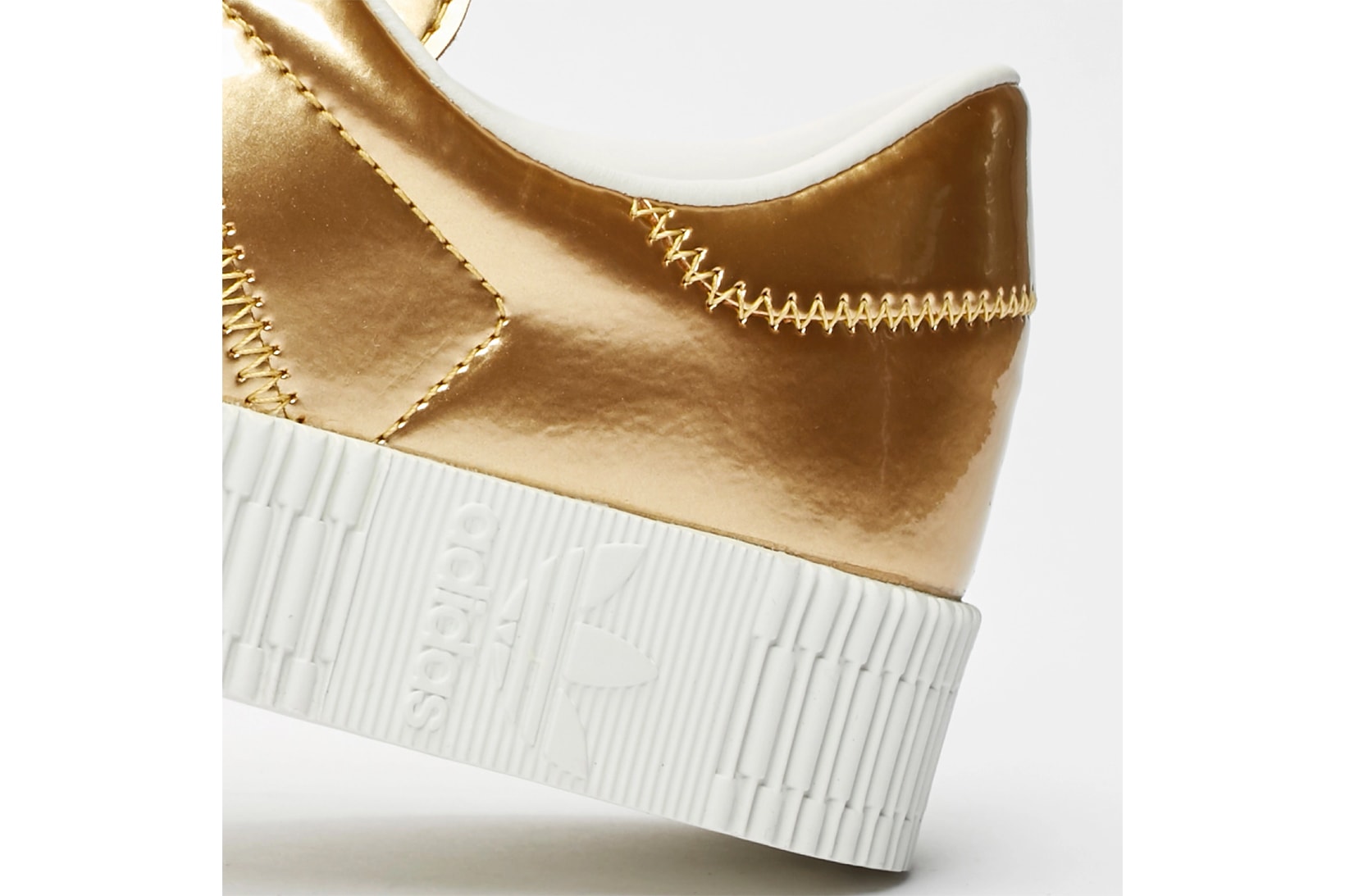 adidas originals sambarose sneakers gold metallic shoes footwear