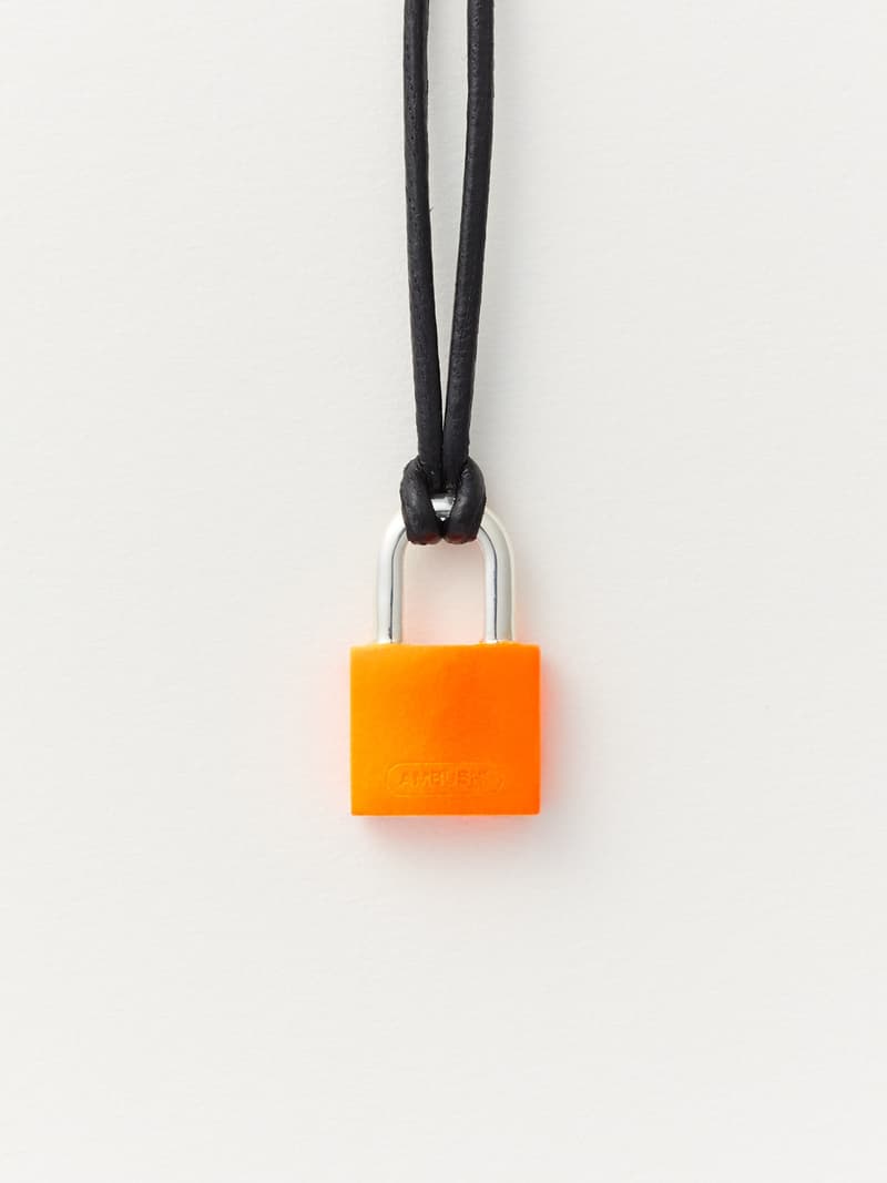 AMBUSH Small Padlock Necklace 2 Orange