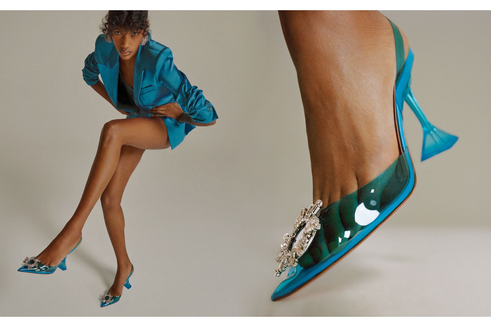 amina muaddi drop 1 spring summer 2020 ss20 collection heels sandals pvc shoes fenty rihanna