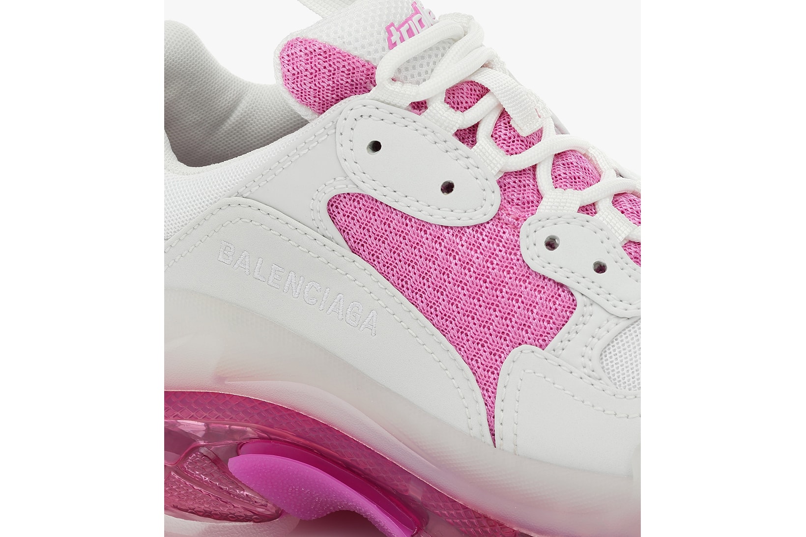 balenciaga triple s chunky sneakers white pink pre spring 2020 shoes footwear sneakerhead