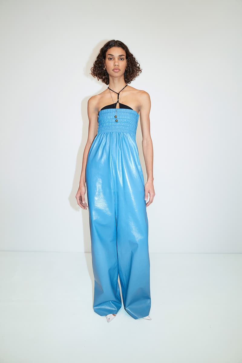 Bottega Veneta Pre-Fall 2020 Collection Lookbook Jumpsuit Blue Leather