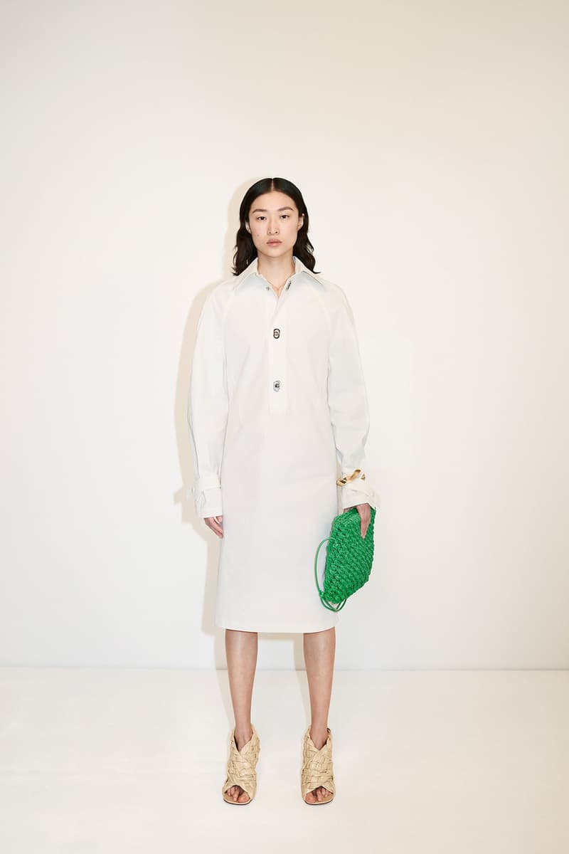 Bottega Veneta Pre-Fall 2020 Collection Lookbook Shirt Dress White