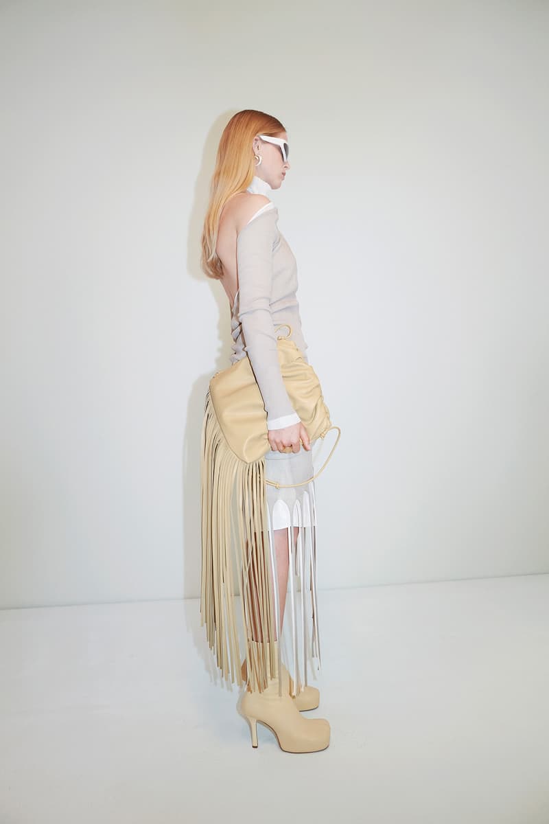 Bottega Veneta Pre-Fall 2020 Collection Lookbook Fringe Bag Beige