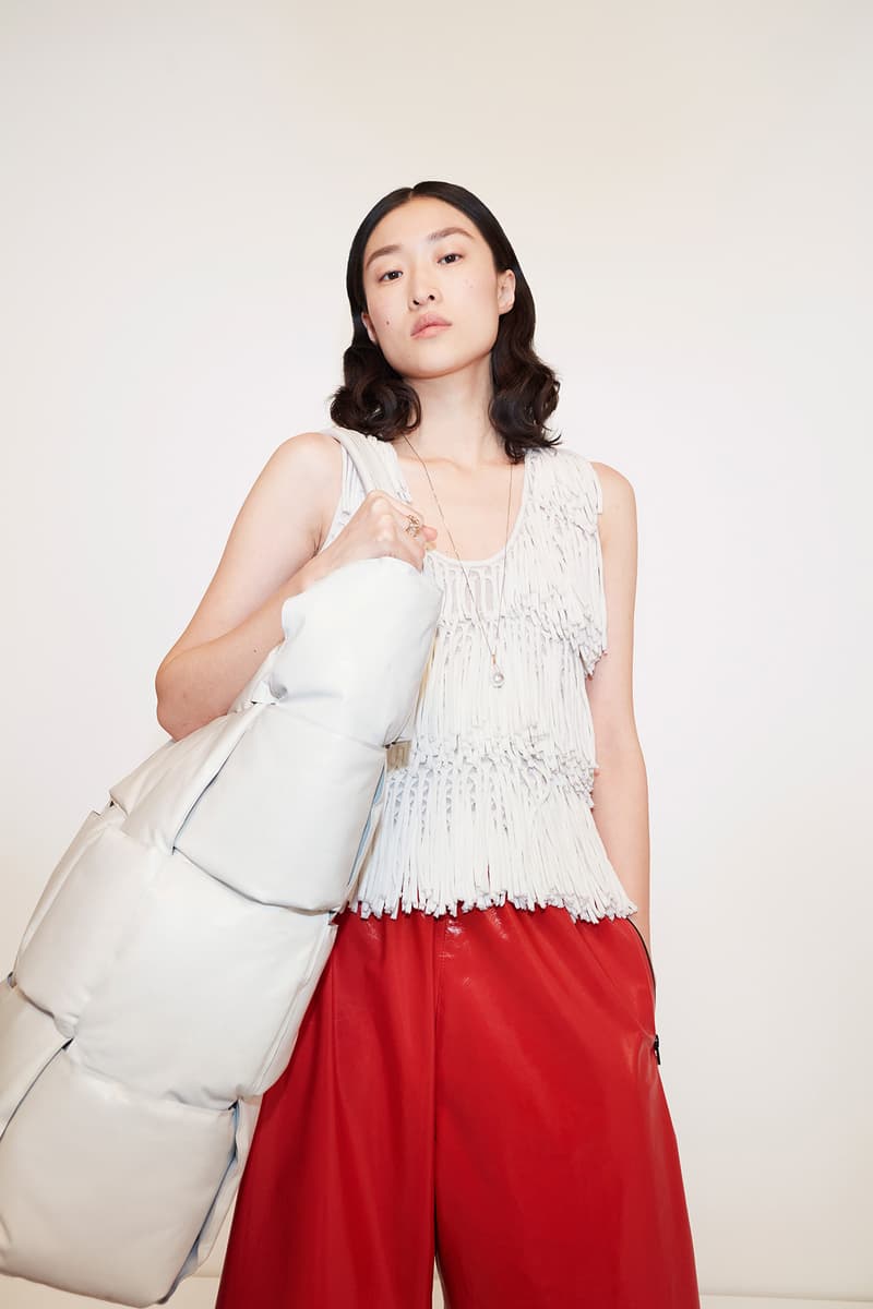 Bottega Veneta Pre-Fall 2020 Collection Lookbook Fringe Top White