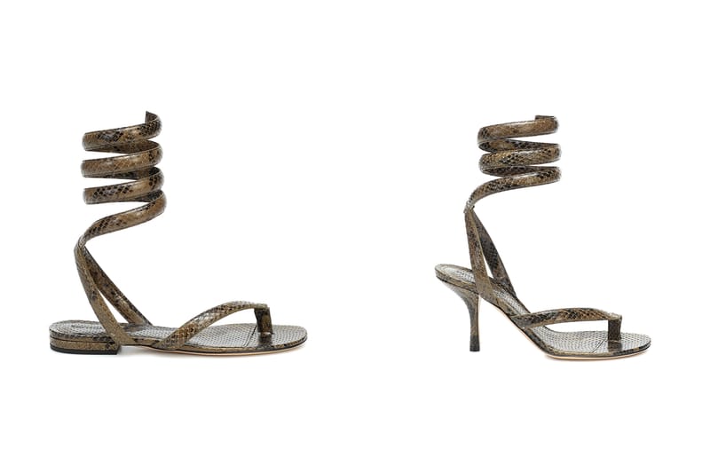 Get Ahead of the Trend With Bottega Veneta's Snake-Effect Leather Strappy Sandals