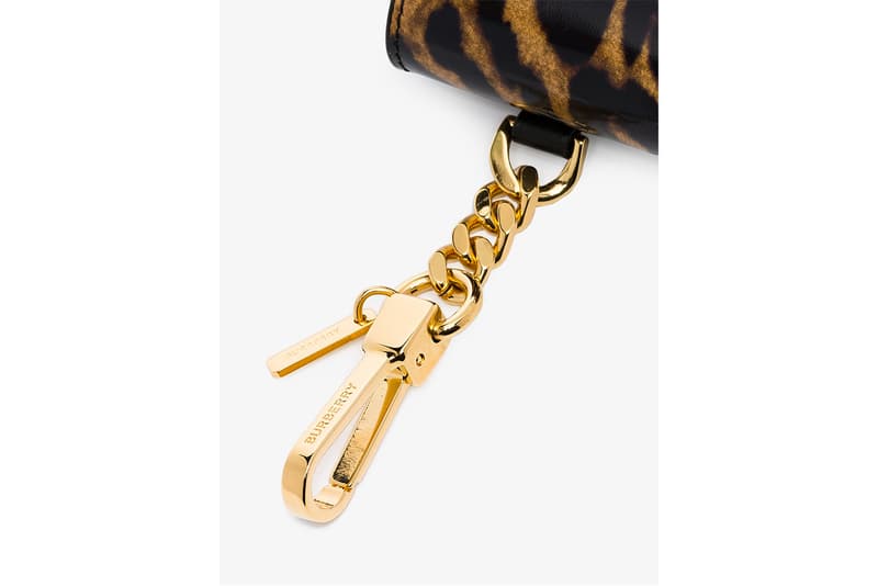 burberry brown leopard print leather apple airpods case accessories brown gold