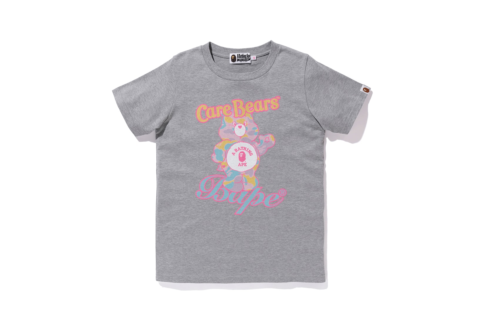 Care Bears x BAPE Collection Logo Bear T-Shirt Grey