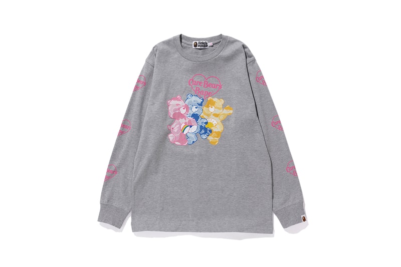 Care Bears x BAPE Collection Long Sleeve T-Shirt Grey