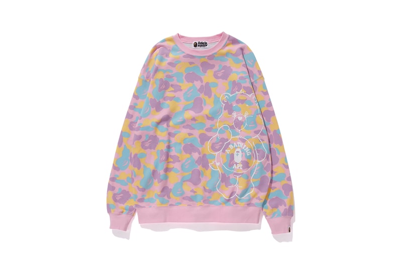 Care Bears x BAPE Collection Crewneck Camo Pink