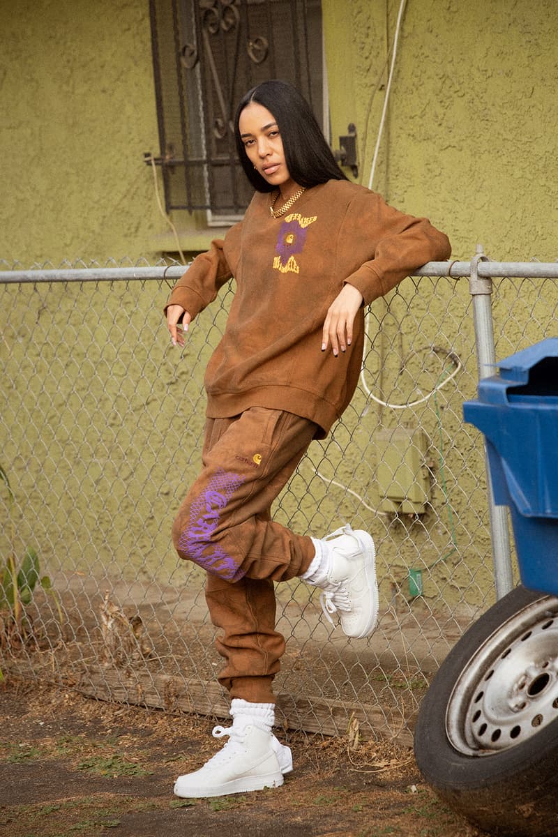 carhartt wip bornxraised collaboration lookbook aleali may kenneth cappello los angeles sweaters sweatpants