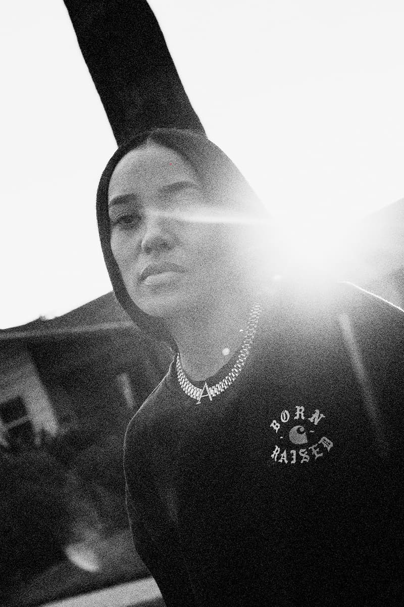 carhartt wip bornxraised collaboration lookbook aleali may kenneth cappello los angeles sweaters sweatpants