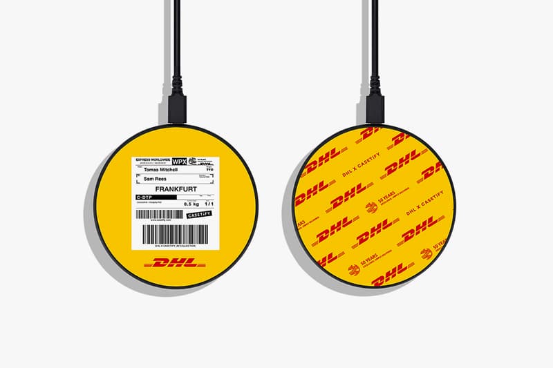 casetify dhl collaboration wireless charger yellow black
