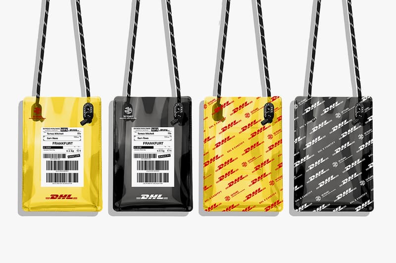 casetify dhl collaboration phone case bag yellow black