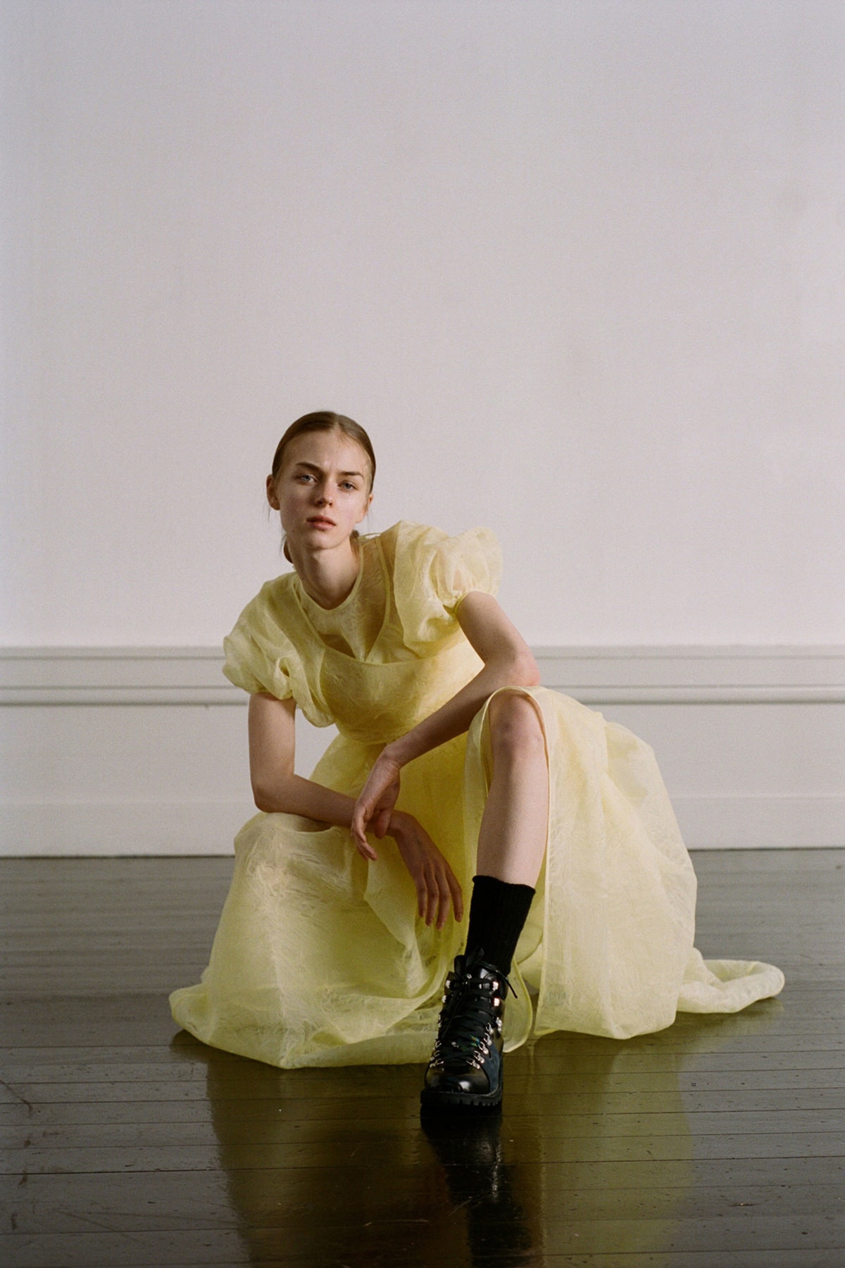 Cecilie Bahnsen Pre-Fall 2020 Collection Lookbook Puff Sleeve Dress Yellow