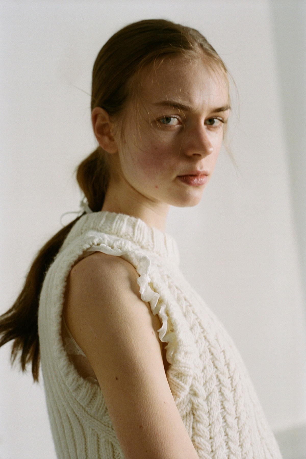 Cecilie Bahnsen Pre-Fall 2020 Collection Lookbook Knit Vest Top White