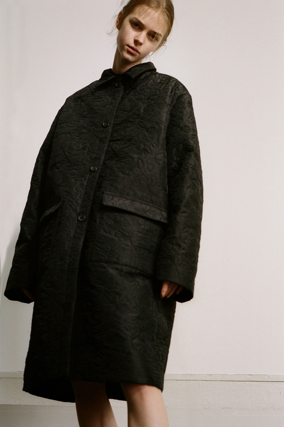 Cecilie Bahnsen Pre-Fall 2020 Collection Lookbook Coat Black