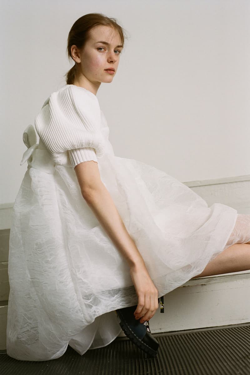 Cecilie Bahnsen Pre-Fall 2020 Collection Lookbook Puff Sleeve Dress White