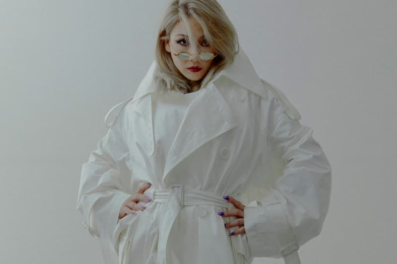 CL Juun.J Fitting White Jacket Tiny Sunglasses Winter Olympics