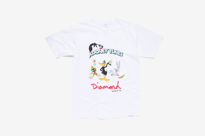 Looney Tunes x Diamond Supply Co. Collection Sylvester Bugs Bunny Daffy Duck Marvin the Martian T-Shirt White