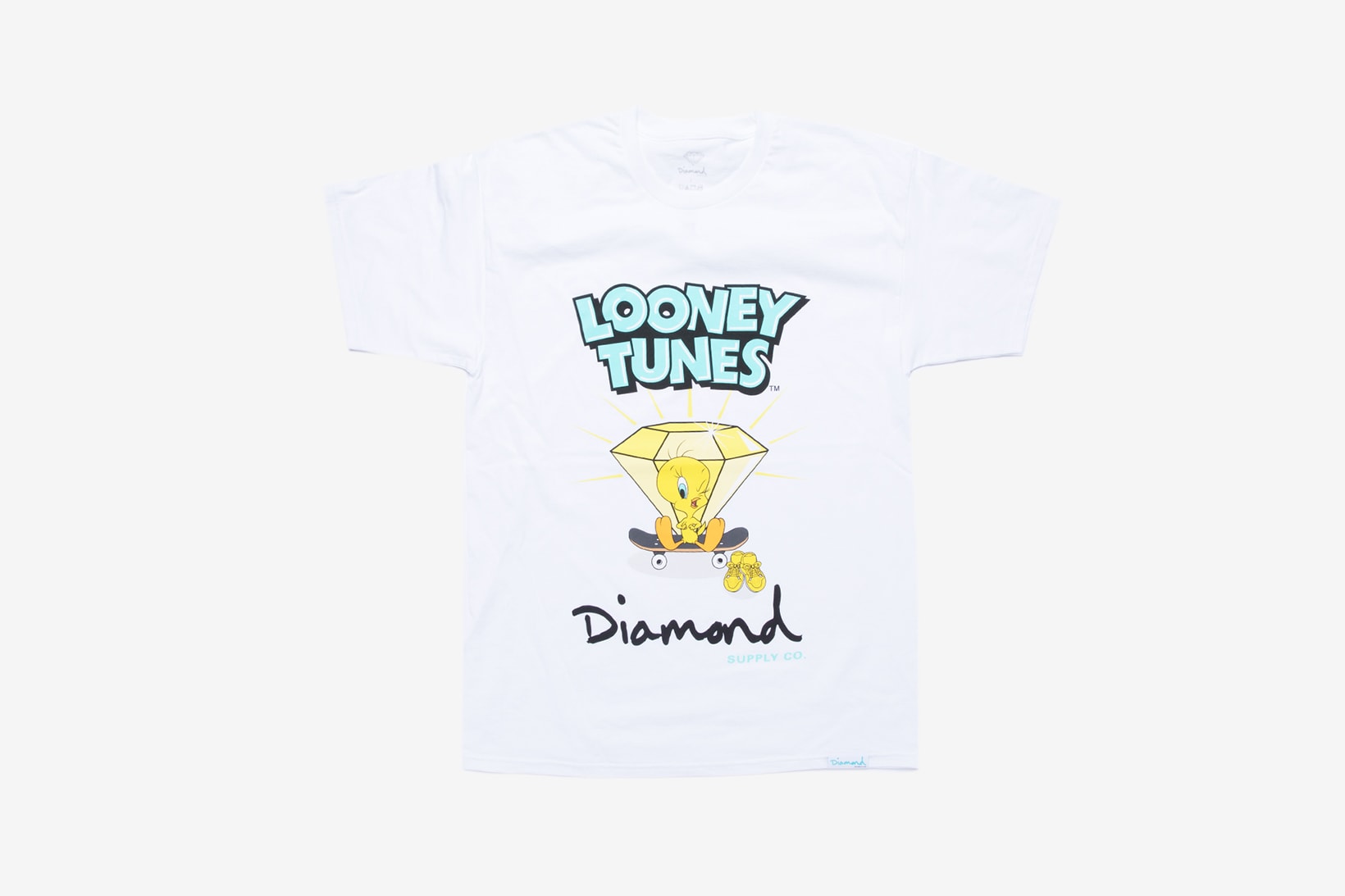 Looney Tunes x Diamond Supply Co. Collection Tweety Bird T-Shirt Diamond Skateboard White