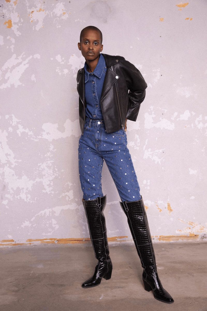 GANNI Pre-Fall 2020 Collection Lookbook Shirt Denim Jacket Leather Cowboy Boots