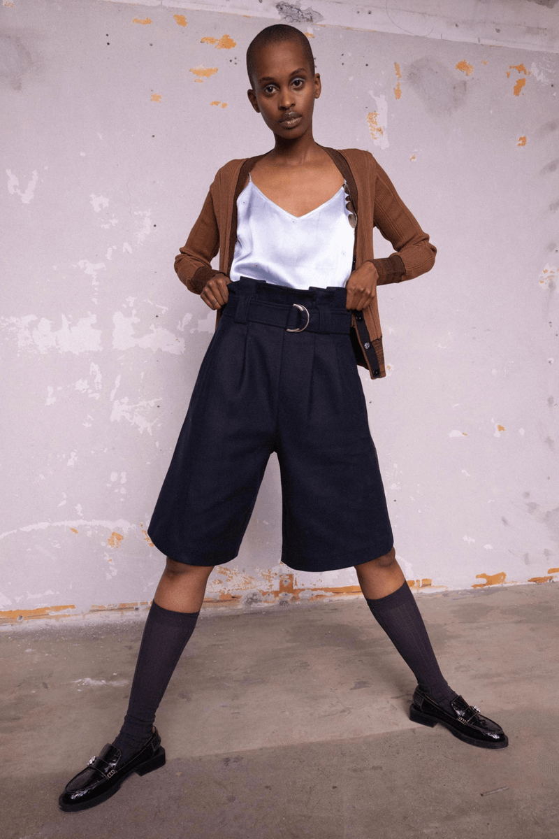 GANNI Pre-Fall 2020 Collection Lookbook Shorts Black Cami Silk