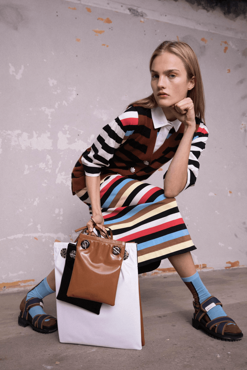 GANNI Pre-Fall 2020 Collection Lookbook Knit Dress Striped